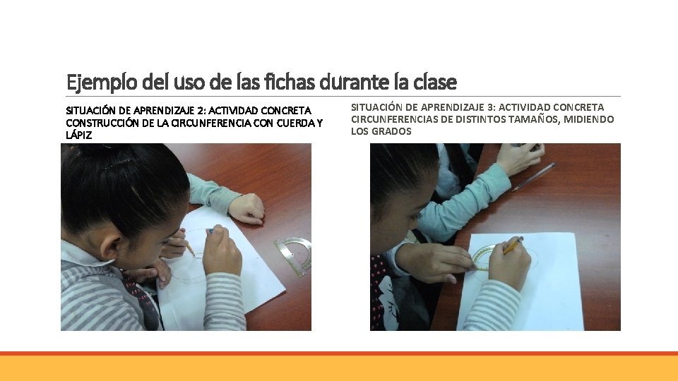 Ejemplo del uso de las fichas durante la clase SITUACIÓN DE APRENDIZAJE 2: ACTIVIDAD Ejemplo del uso de las fichas durante la clase SITUACIÓN DE APRENDIZAJE 2: ACTIVIDAD