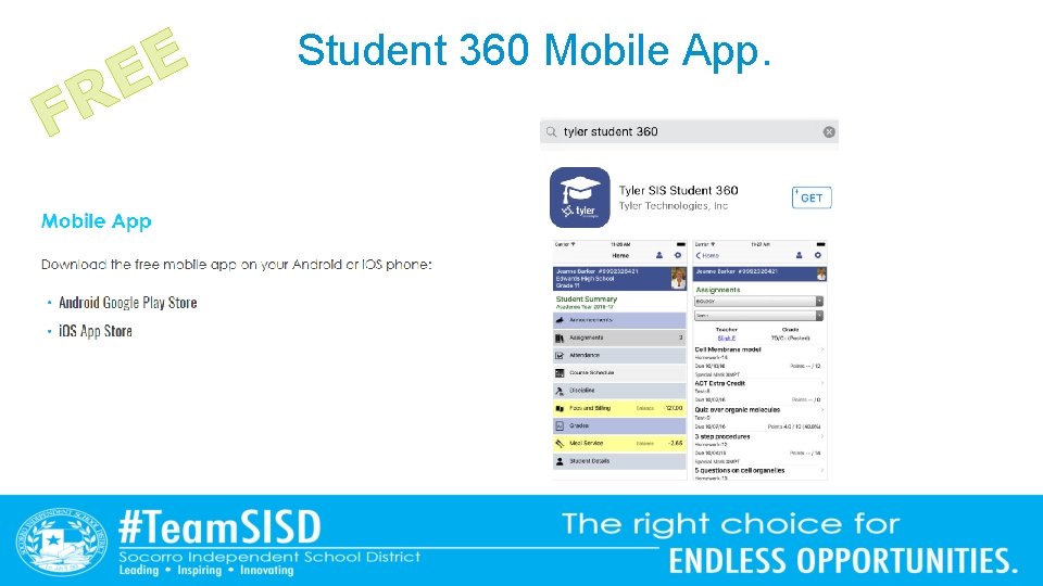 E E R F Student 360 Mobile App. 
