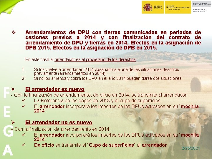 v Arrendamientos de DPU con tierras comunicados en periodos de cesiones previos a 2014