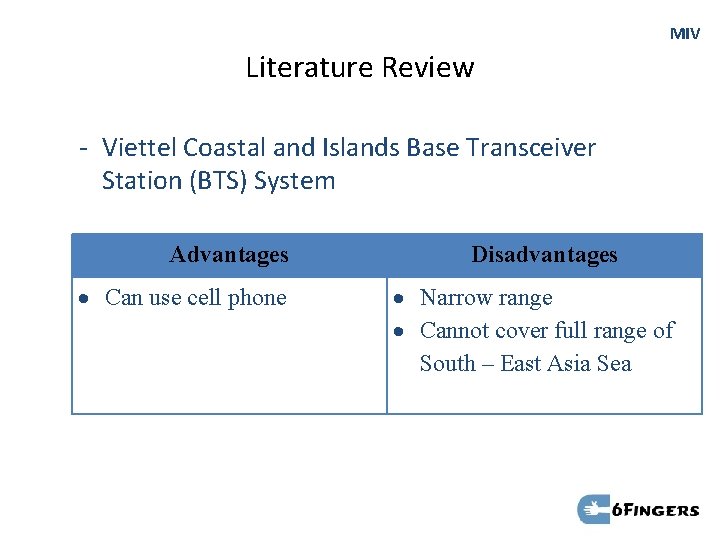 MIV Literature Review - Viettel Coastal and Islands Base Transceiver Station (BTS) System Advantages