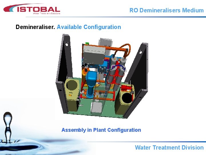 RO Demineralisers Medium Demineraliser. Available Configuration Assembly in Plant Configuration Water Treatment Division 