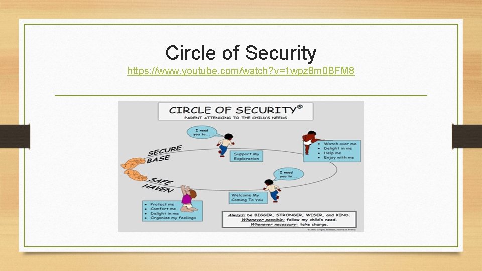 Circle of Security https: //www. youtube. com/watch? v=1 wpz 8 m 0 BFM 8 Circle of Security https: //www. youtube. com/watch? v=1 wpz 8 m 0 BFM 8