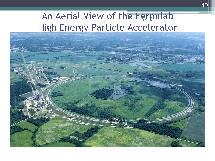40 An Aerial View of the Fermilab High Energy Particle Accelerator Nuclear Chemistry rev.
