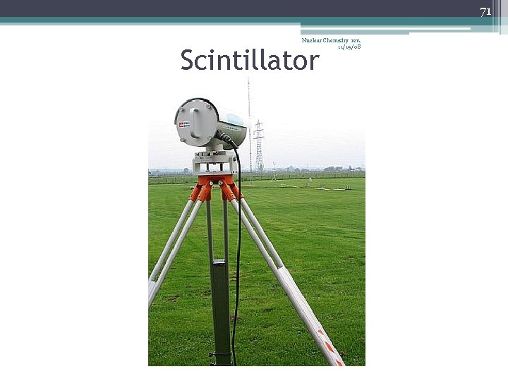 71 Nuclear Chemistry rev. 11/19/08 Scintillator 