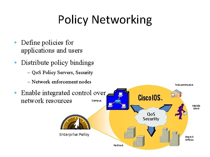 Policy Networking • Define policies for applications and users • Distribute policy bindings –