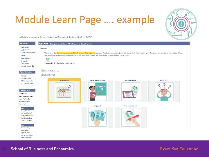 Module Learn Page …. example 41 