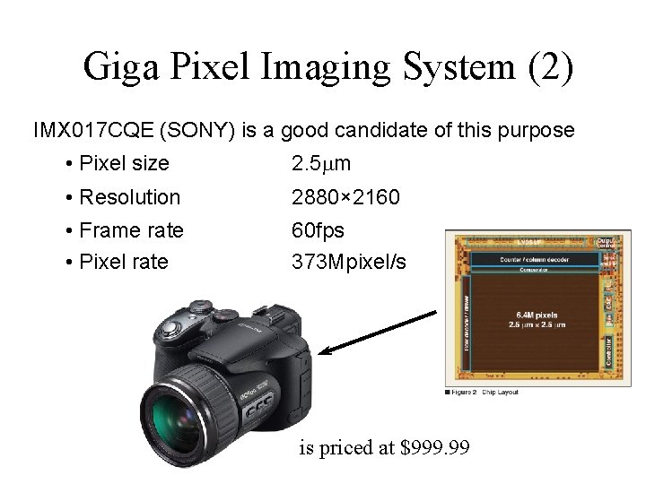 Giga Pixel Imaging System (2) IMX 017 CQE (SONY) is a good candidate of Giga Pixel Imaging System (2) IMX 017 CQE (SONY) is a good candidate of