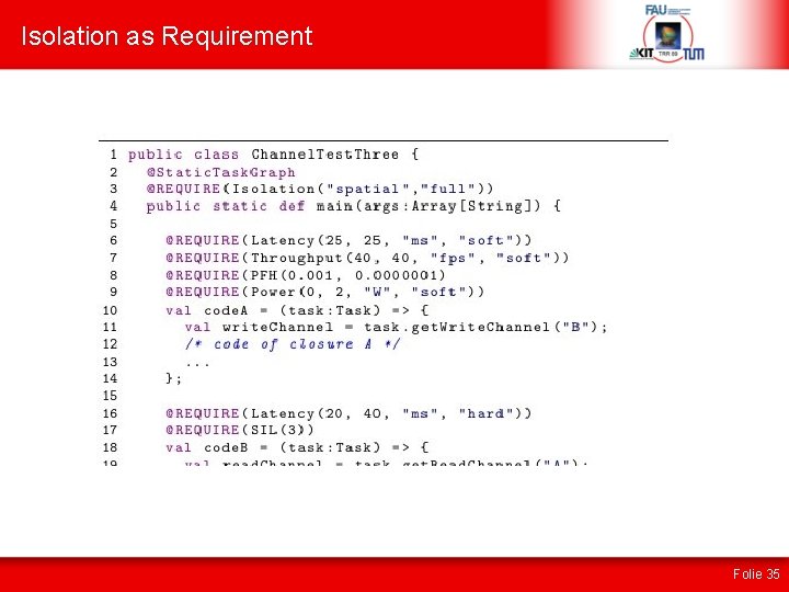 Isolation as Requirement Folie 35 