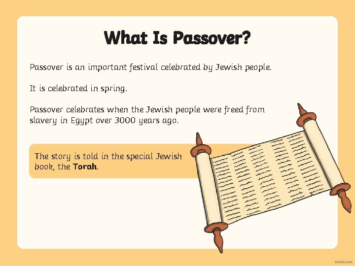 What Is Passover? Passover is an important festival celebrated by Jewish people. It is