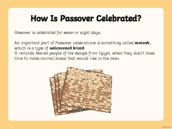 How Is Passover Celebrated? Passover is celebrated for seven or eight days. An important How Is Passover Celebrated? Passover is celebrated for seven or eight days. An important