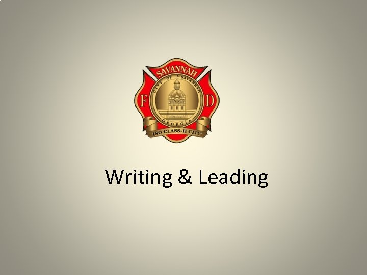 Writing & Leading 
