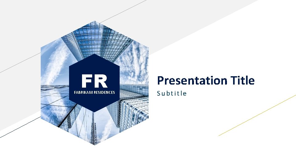 FR FABRIKAM RESIDENCES Presentation Title Subtitle 