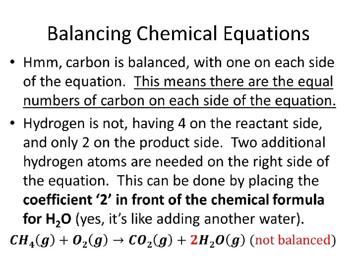 Balancing Chemical Equations • 