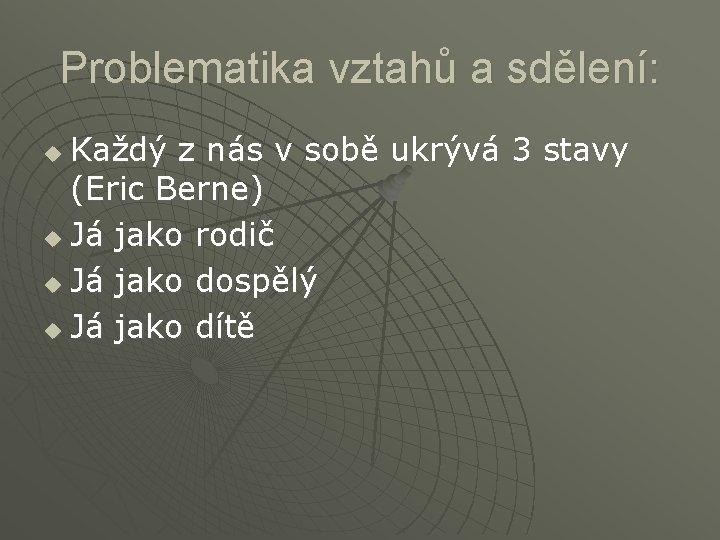 Problematika vztahů a sdělení: Každý z nás v sobě ukrývá 3 stavy (Eric Berne)