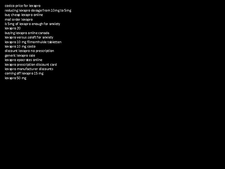 Lexapro Purchase Canada