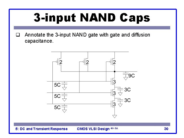 3 -input NAND Caps q Annotate the 3 -input NAND gate with gate and