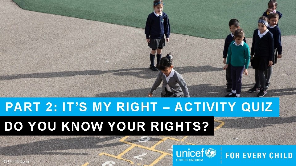 PART 2: IT’S MY RIGHT – ACTIVITY QUIZ DO YOU KNOW YOUR RIGHTS? ©