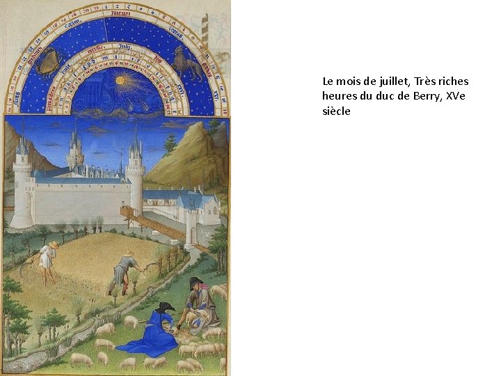 Le mois de juillet, Très riches heures du duc de Berry, XVe siècle 