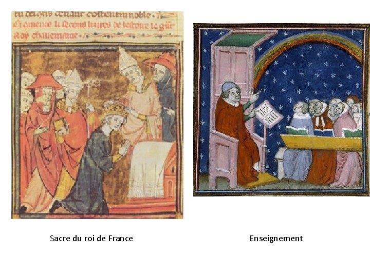 Sacre du roi de France Enseignement 