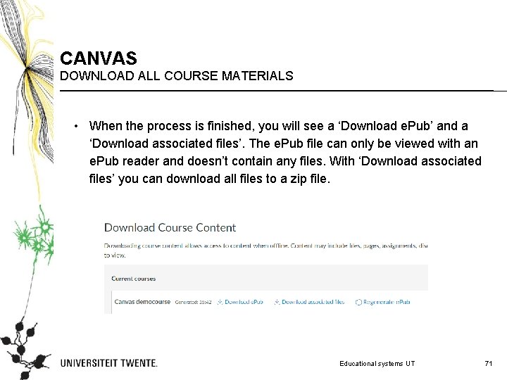 CANVAS DOWNLOAD ALL COURSE MATERIALS • When the process is finished, you will see