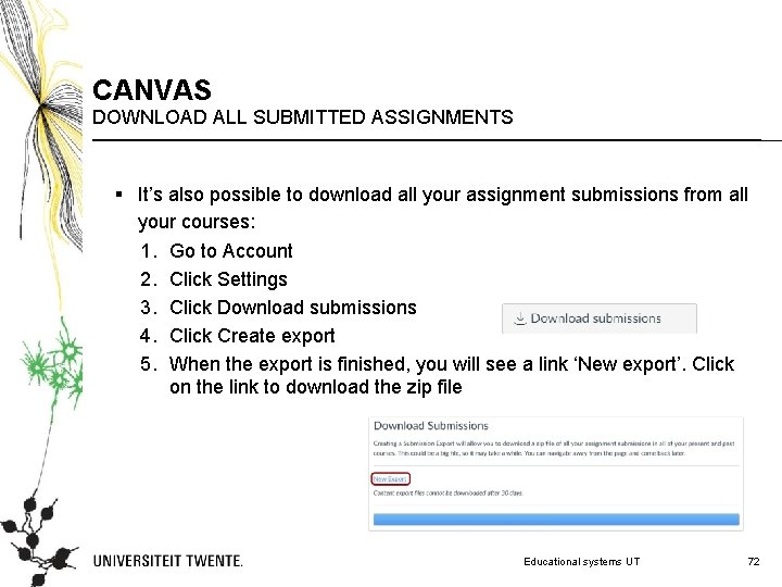 CANVAS DOWNLOAD ALL SUBMITTED ASSIGNMENTS § It’s also possible to download all your assignment