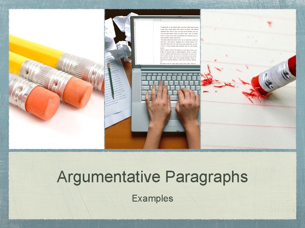 Argumentative Paragraphs Examples 