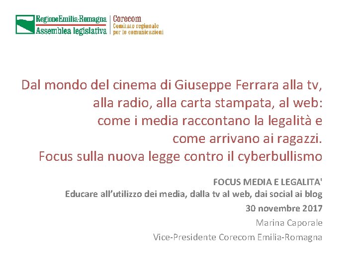 Dal mondo del cinema di Giuseppe Ferrara alla tv, alla radio, alla carta stampata,