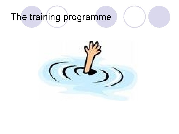 The training programme 