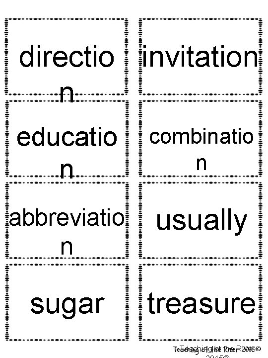 directio invitation n educatio n combinatio n abbreviatio n usually sugar treasure Teaching at