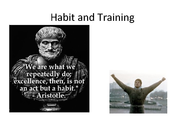 Habit and Training 