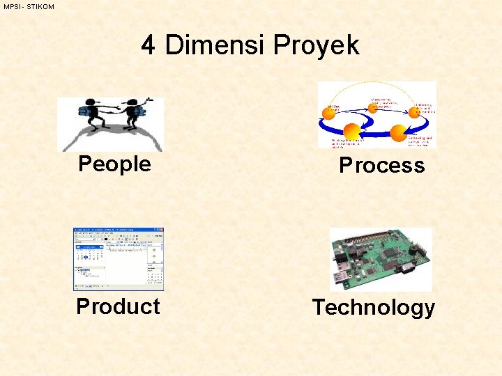 MPSI - STIKOM 4 Dimensi Proyek People Product Process Technology 