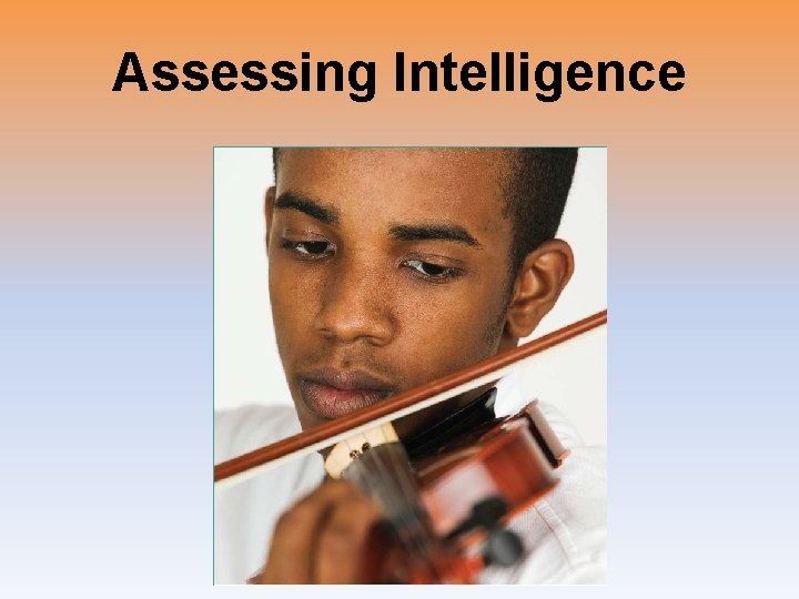 Assessing Intelligence 