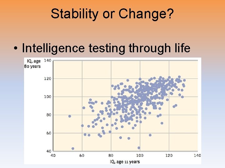 Stability or Change? • Intelligence testing through life 