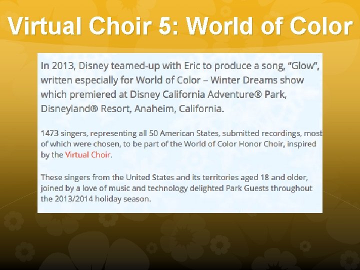 Virtual Choir 5: World of Color 