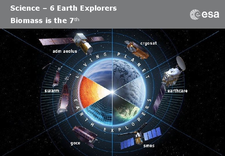 Science – 6 Earth Explorers Biomass is the 7 th 