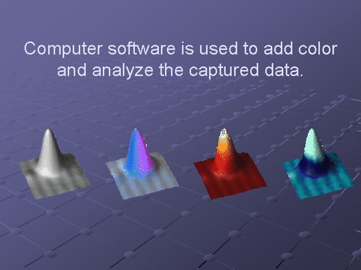 Computer software is used to add color and analyze the captured data. 