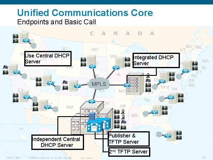 Unified Communications Core Endpoints and Basic Call Use Central DHCP Server Integrated DHCP Server