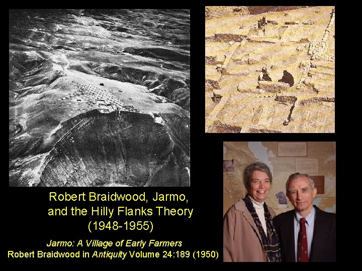 Robert Braidwood, Jarmo, and the Hilly Flanks Theory (1948 -1955) Jarmo: A Village of