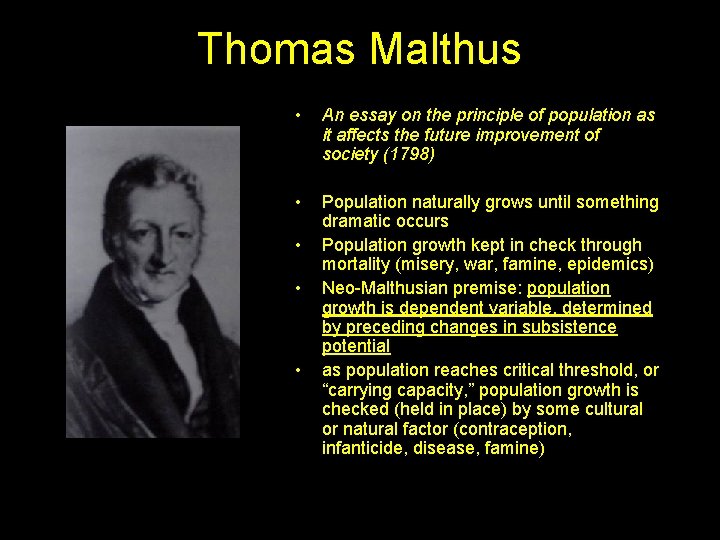 Thomas Malthus • An essay on the principle of population as it affects the