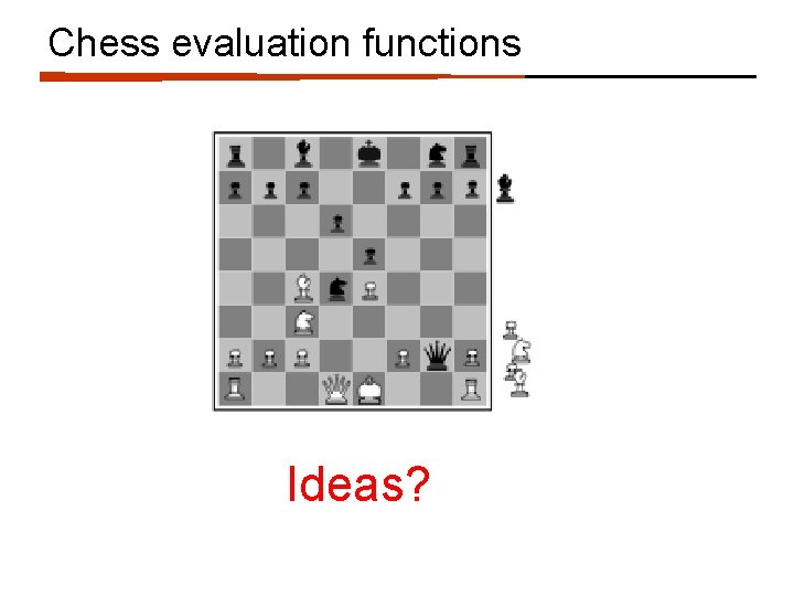 Chess evaluation functions Ideas? 