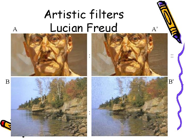 A Artistic filters Lucian Freud : B A’ : : B’ : 