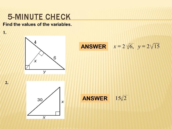 5 -MINUTE CHECK 