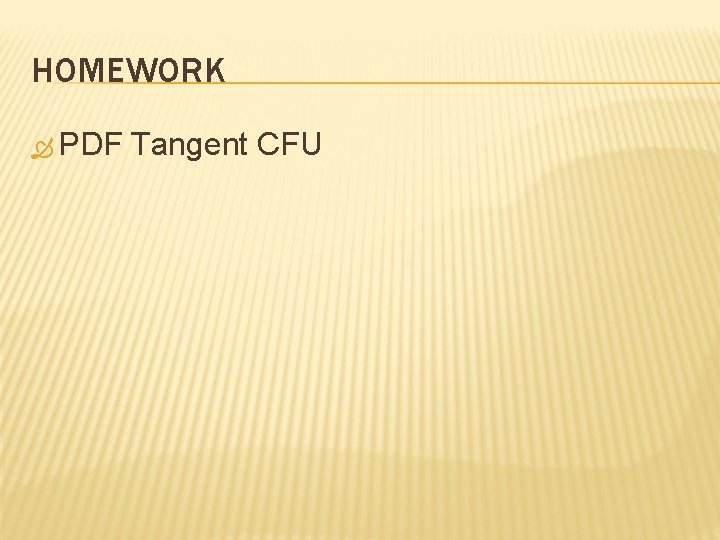 HOMEWORK PDF Tangent CFU 