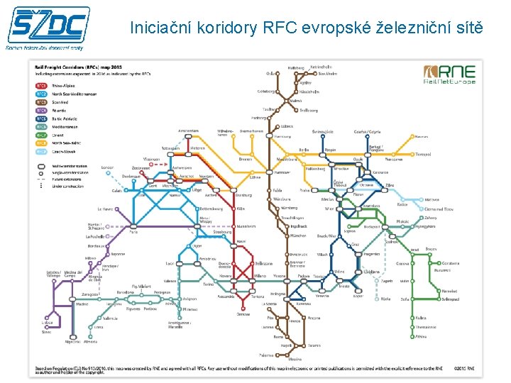 Iniciační koridory RFC evropské železniční sítě 