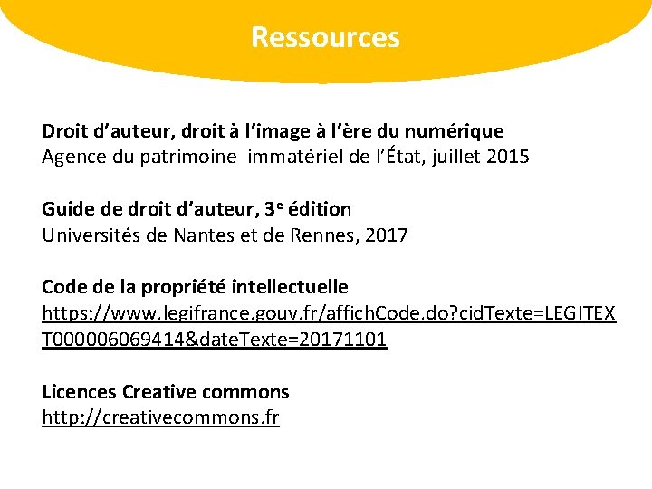 Ressources Déroulement de la journée Droit d’auteur, droit à l’image à l’ère du numérique