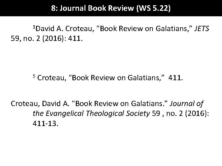 8: Journal Book Review (WS 5. 22) 1 David A. Croteau, “Book Review on