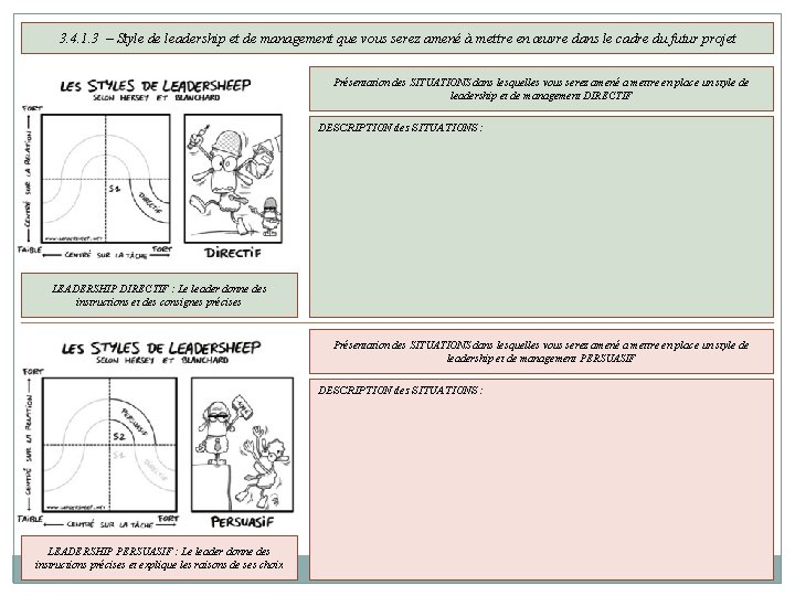 3. 4. 1. 3 – Style de leadership et de management que vous serez