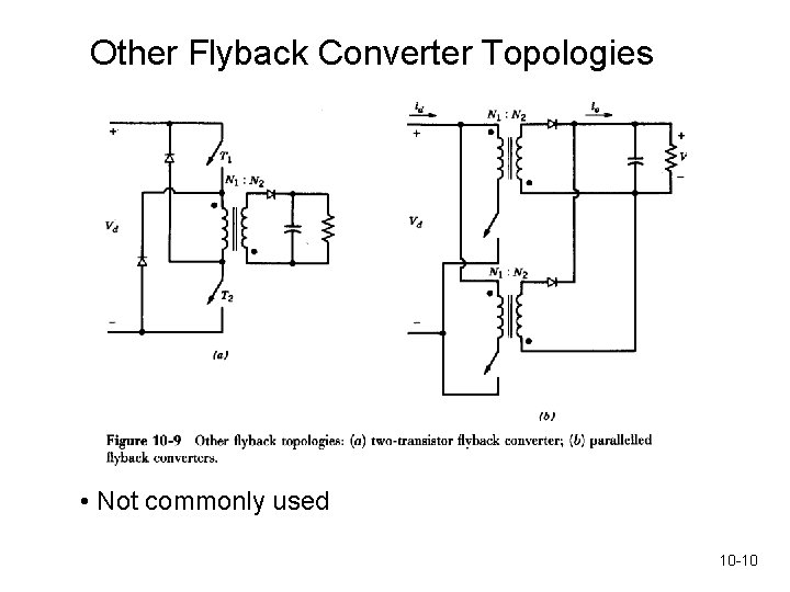 Other Flyback Converter Topologies • Not commonly used 10 -10 