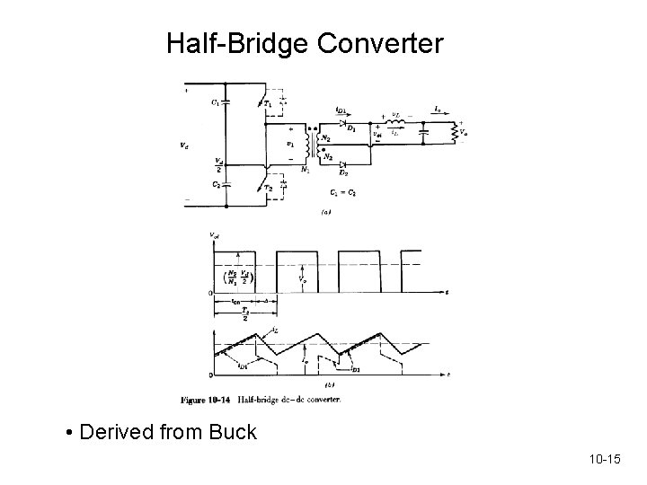 Half-Bridge Converter • Derived from Buck 10 -15 