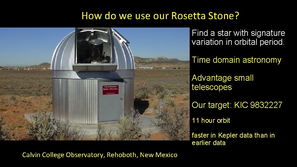 How do we use our Rosetta Stone? Find a star with signature variation in How do we use our Rosetta Stone? Find a star with signature variation in